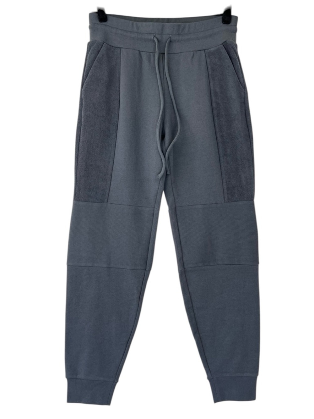 Alo Yoga Jogger SweatpantsSz M Gray Mixed French Terry Ribbed Lounge Casual